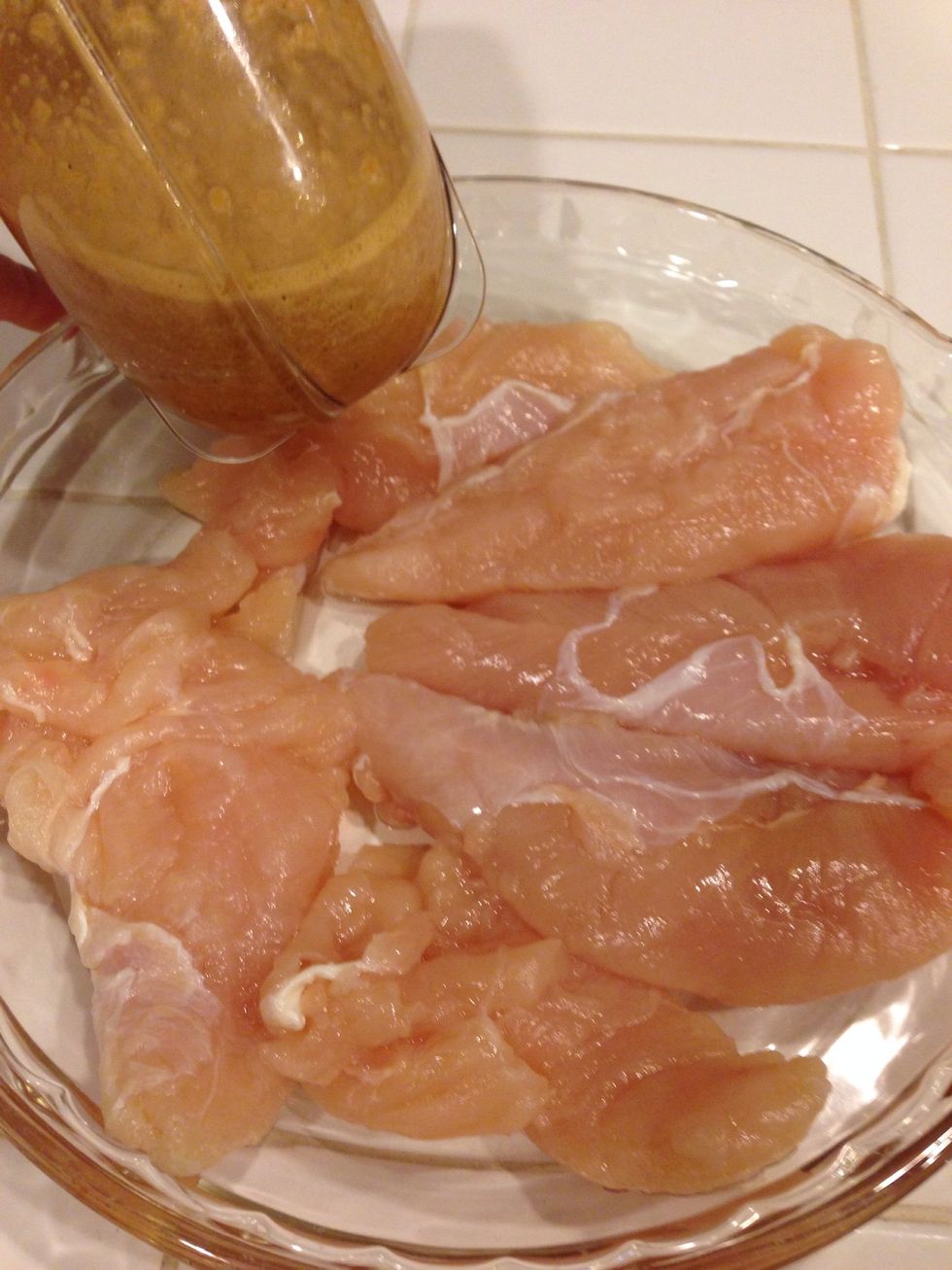 Cover your tenderloins with the blended mixture