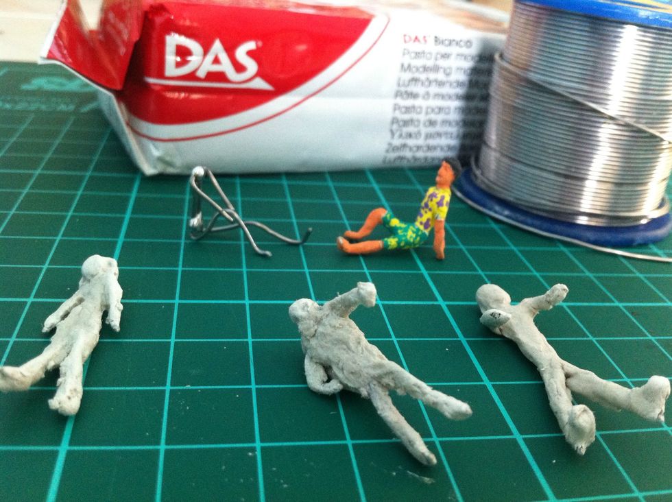 Covered all area using polymer clay and build as body as your character needed