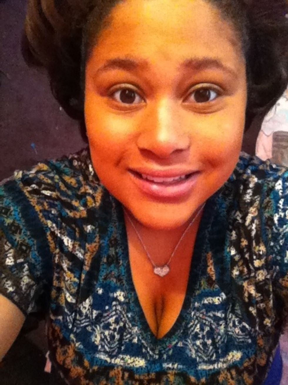 Covered my face with the powder