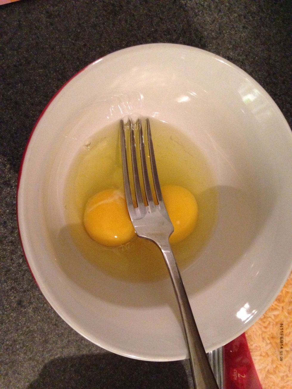 Crack 2 eggs into your bowl