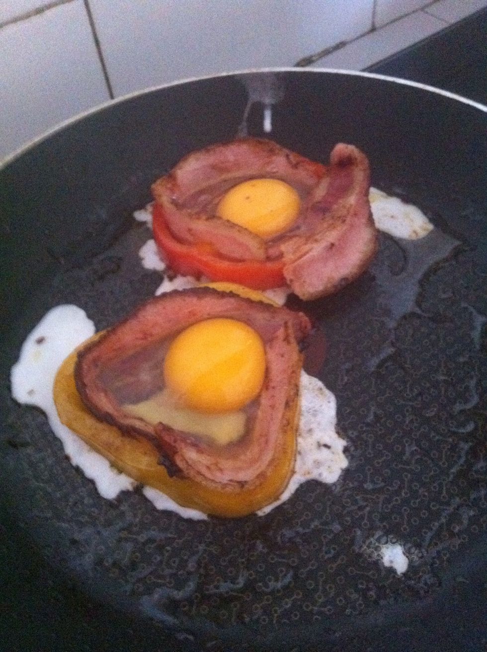 Crack an egg into it