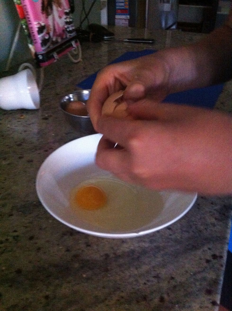 Crack the Eggs, and gradually add them to the sugar mixture and beat well