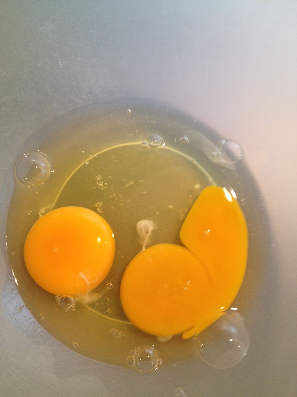 Crack the eggs into a bowl
