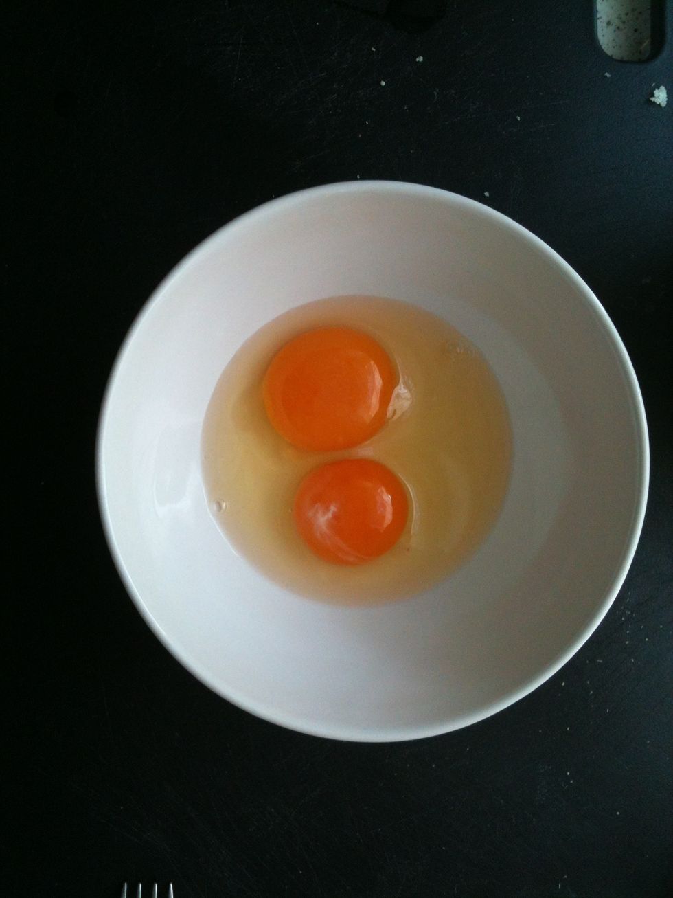 Crack the eggs ( this is for one person, you can add more of course)