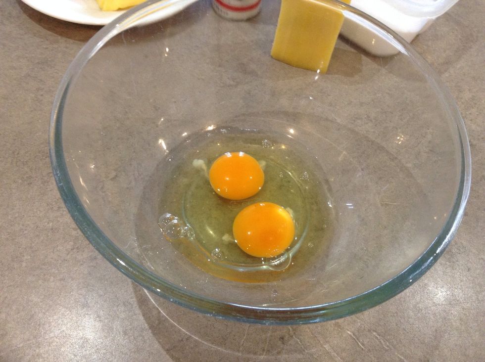Crack your eggs in a bowl