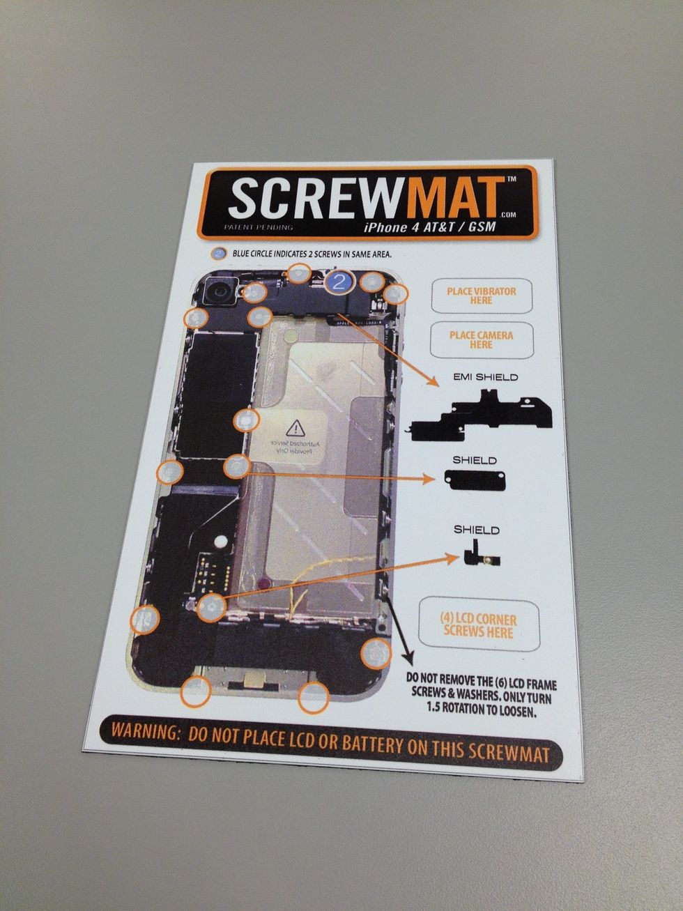 Cracked the screen on your iPhone 4? Luckily for you, we got this covered. Clear out the next hour and pick up one of these handy magnetic mats: www.etechparts.com/screwmats