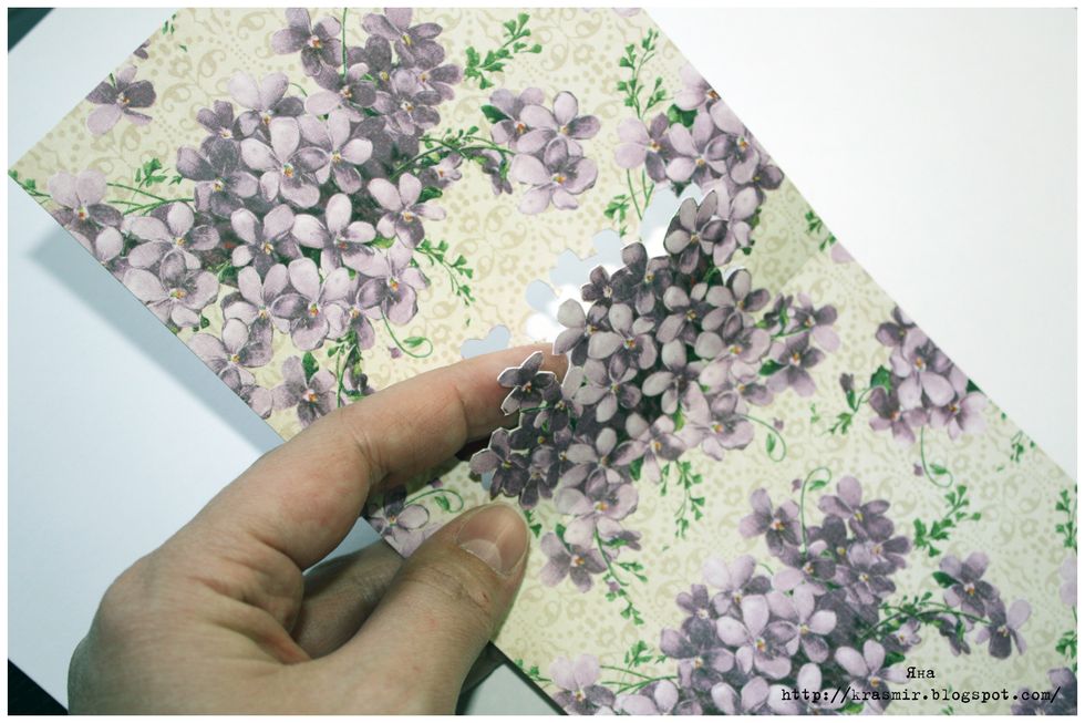 Craft knife cut flowers ( not completely )