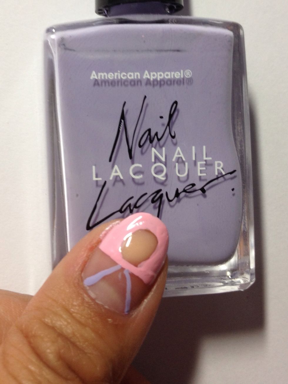 Crate two lines towards the center.