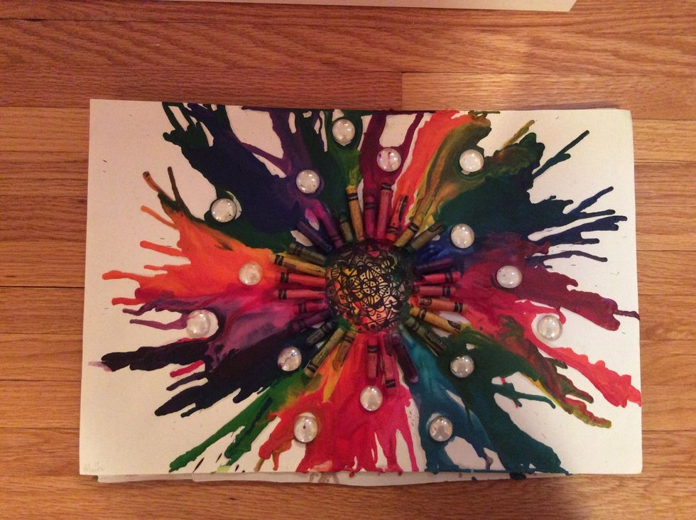 Crayon melt (See my guide "Make a melted crayon mandala")