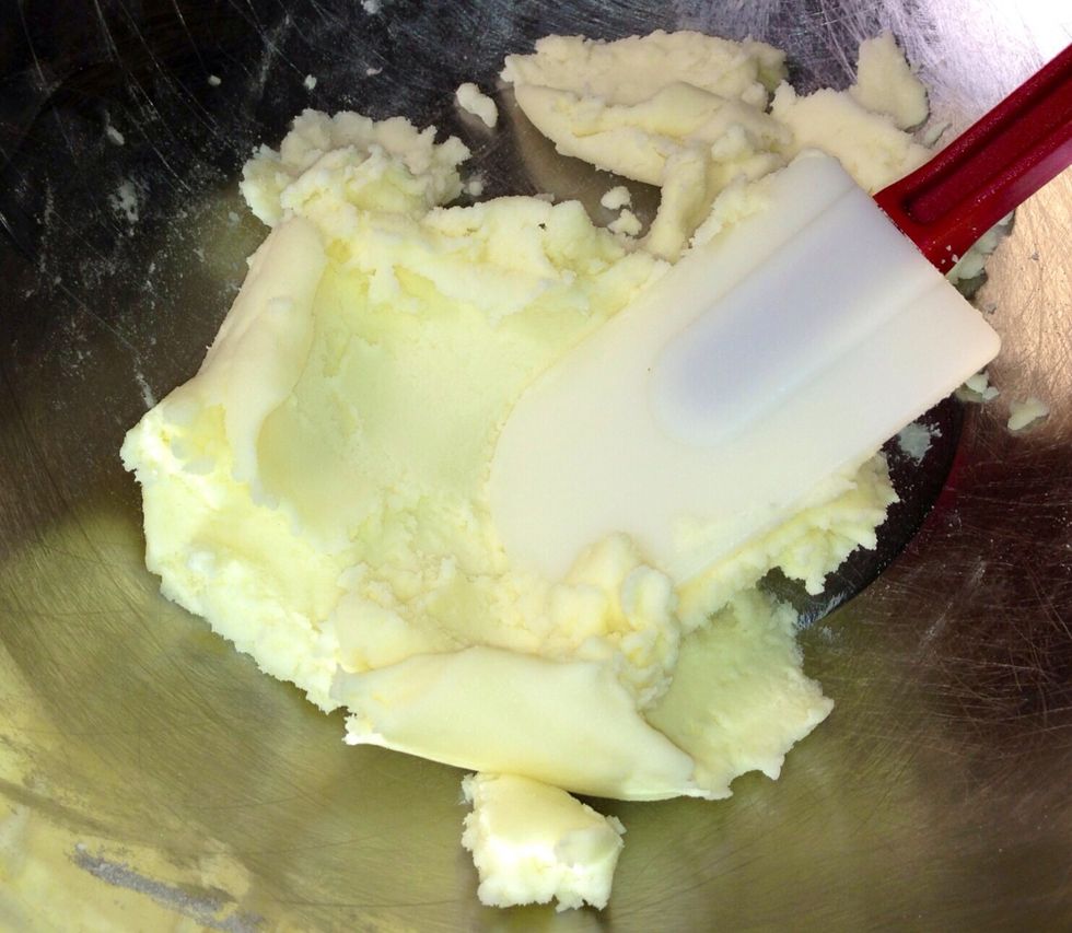 Cream butter and sugar until fully incorporated