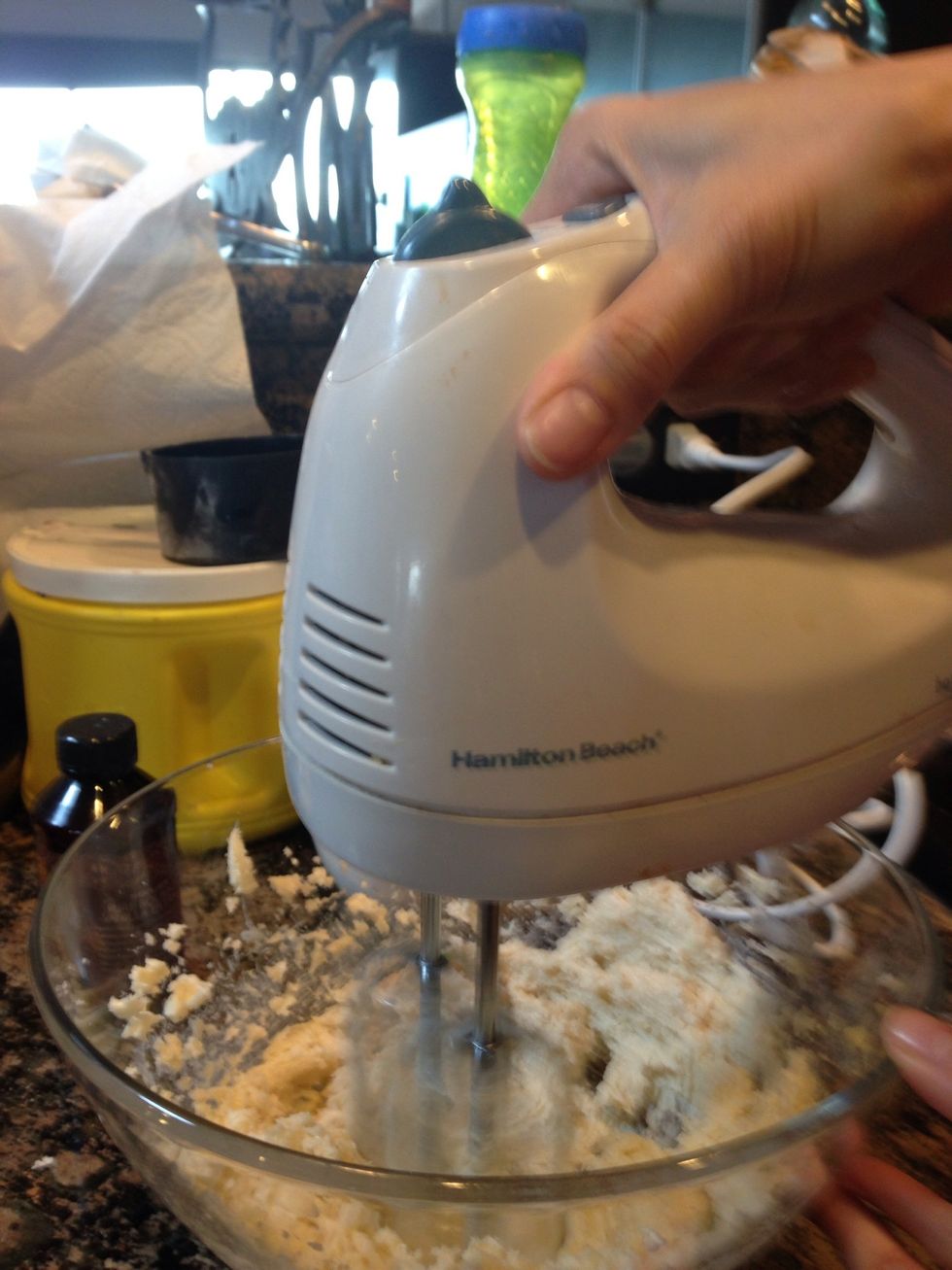 Cream butter with sugar