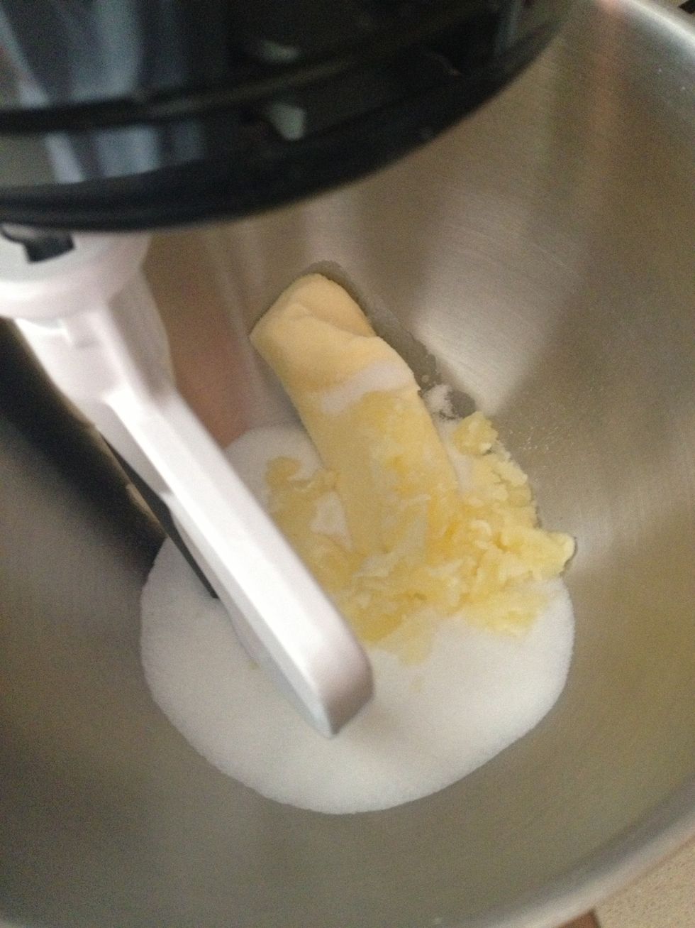 Cream the butter and sugar together