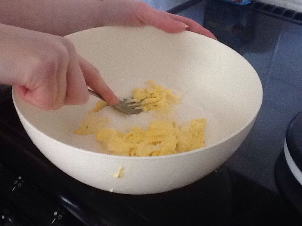 Cream the butter and sugar