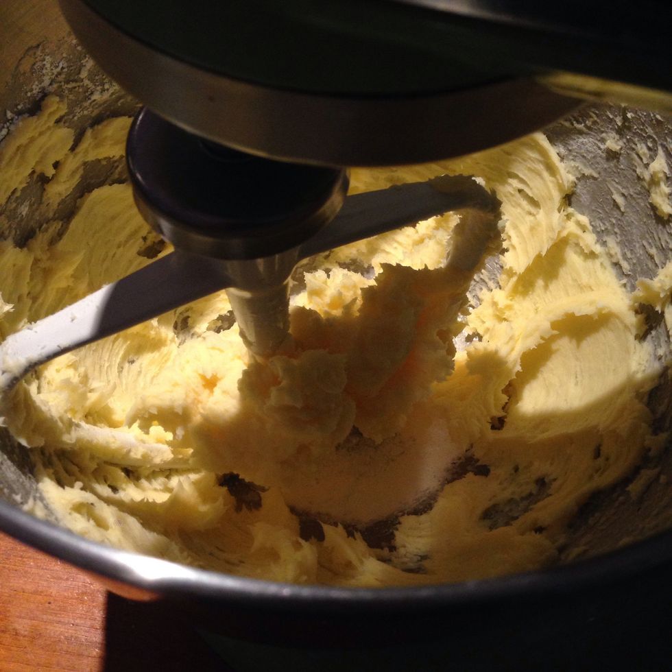 Cream the softened butter