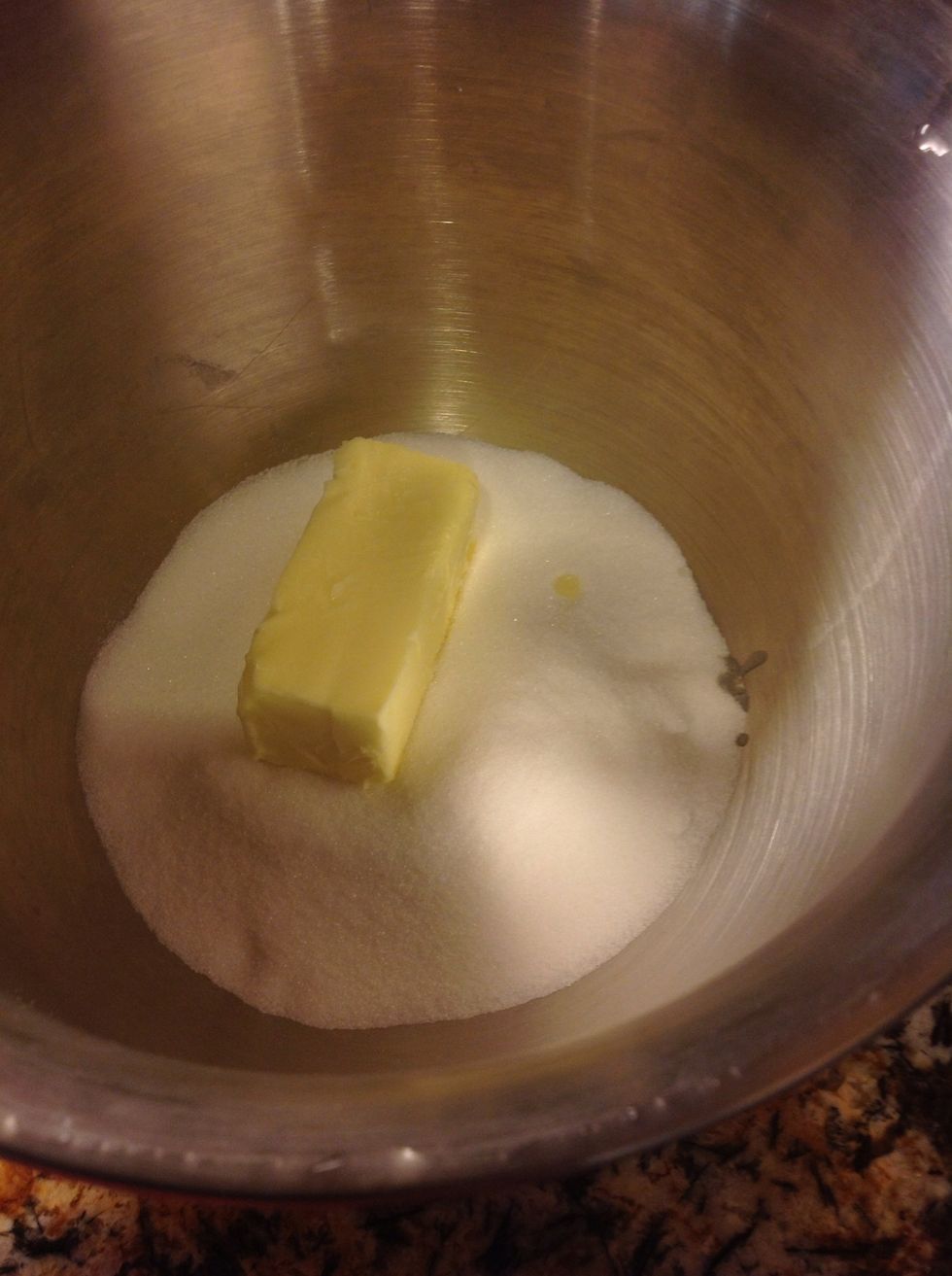 Cream together butter and sugar, then add vanilla!