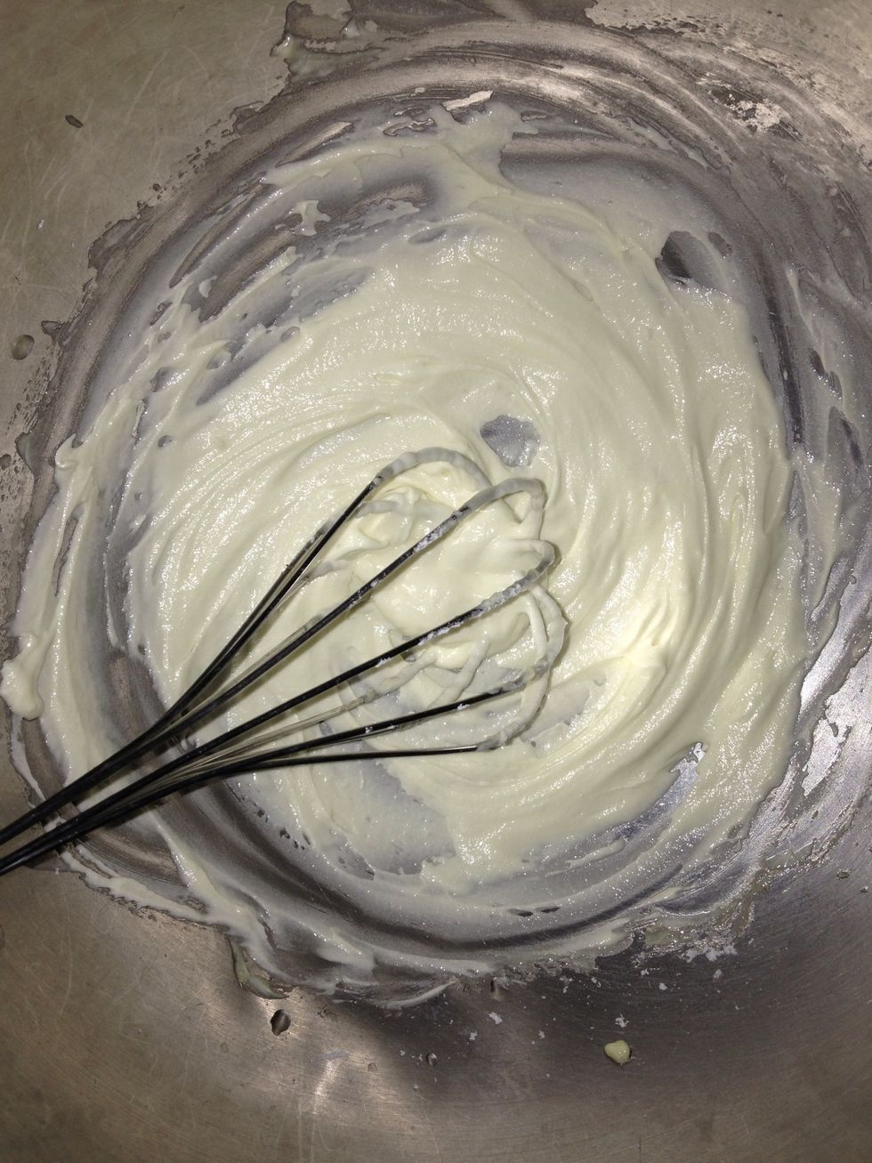 Cream together the butter and icing sugar.