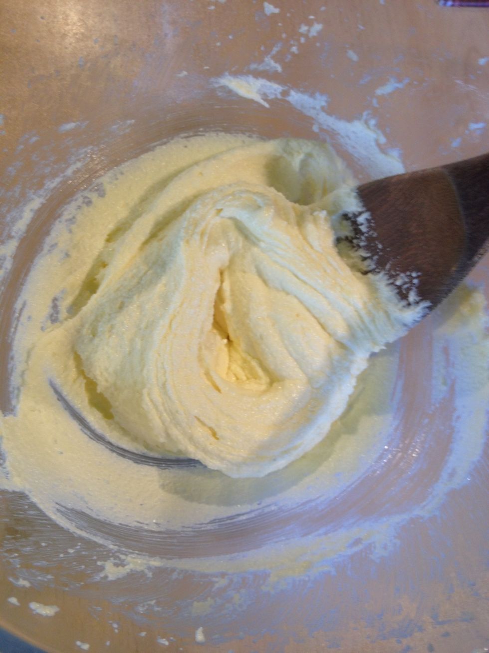 Cream until pale and light in texture.