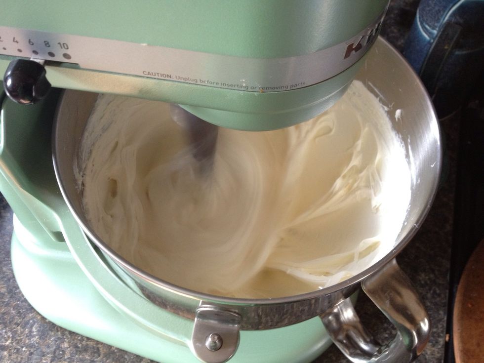 Creamy. See? This can take several minutes. Make the graham cracker crust while waiting for this to happen.