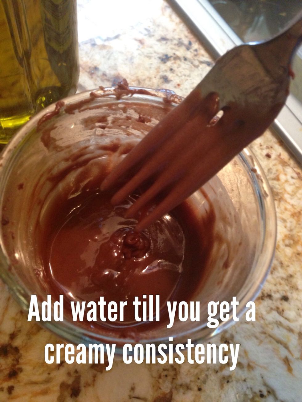 Creamy/watery consistency.