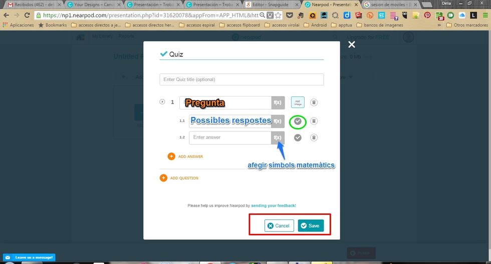 Crear una bateria de preguntes d'opci\u00f3 m\u00faltiple a les que escollim l'opci\u00f3 correcta. Podem afegir imatges a les preguntes