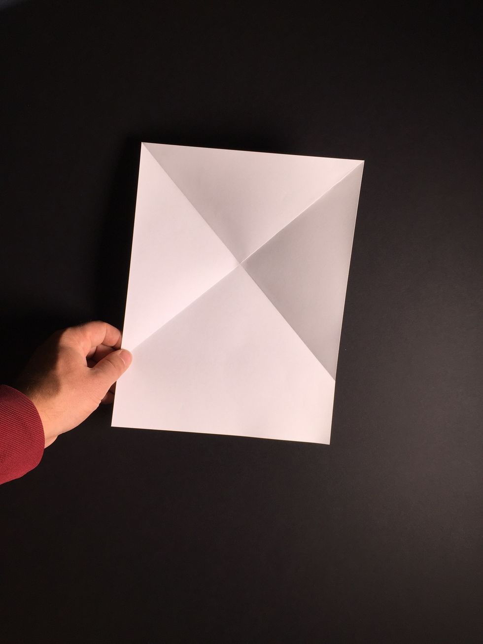 Crease. Then unfold.