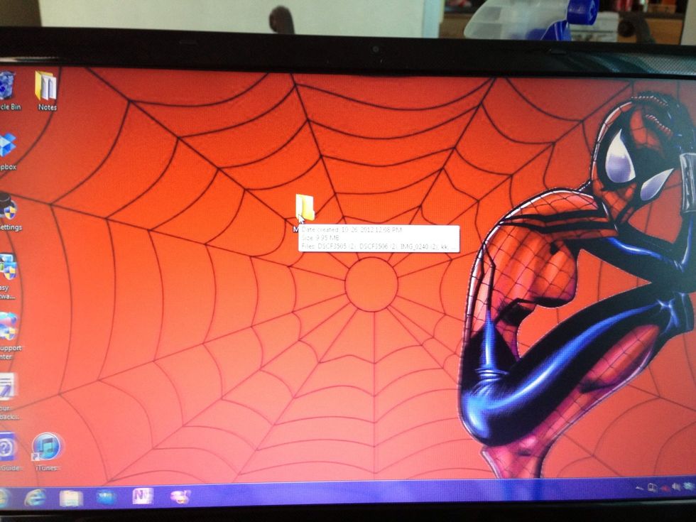 Creat a folder and name it so you can remember it.