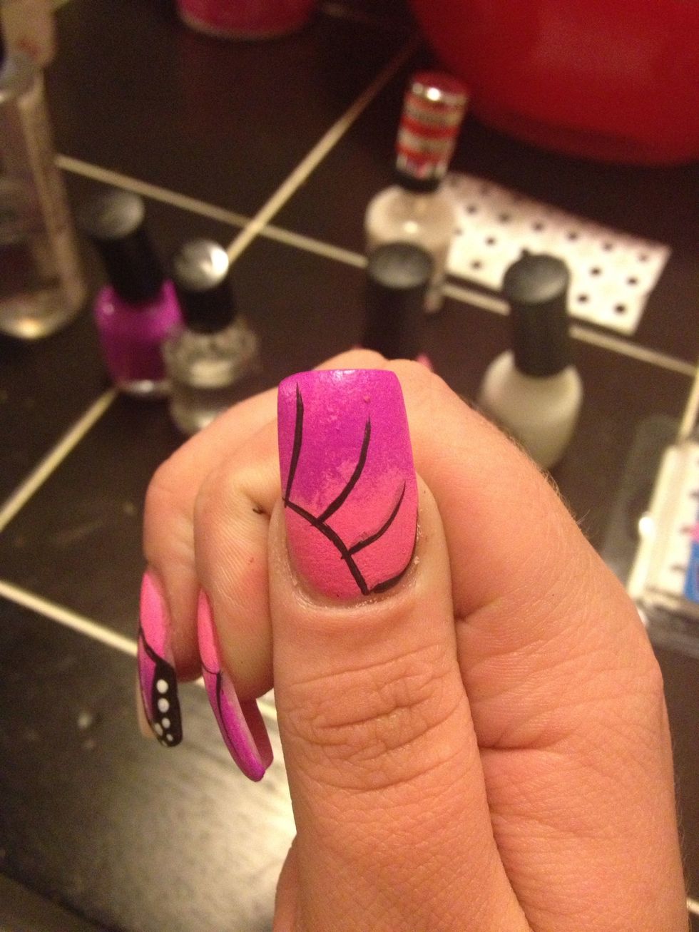 Create 2-3 lines slightly curved, make them small medium and large