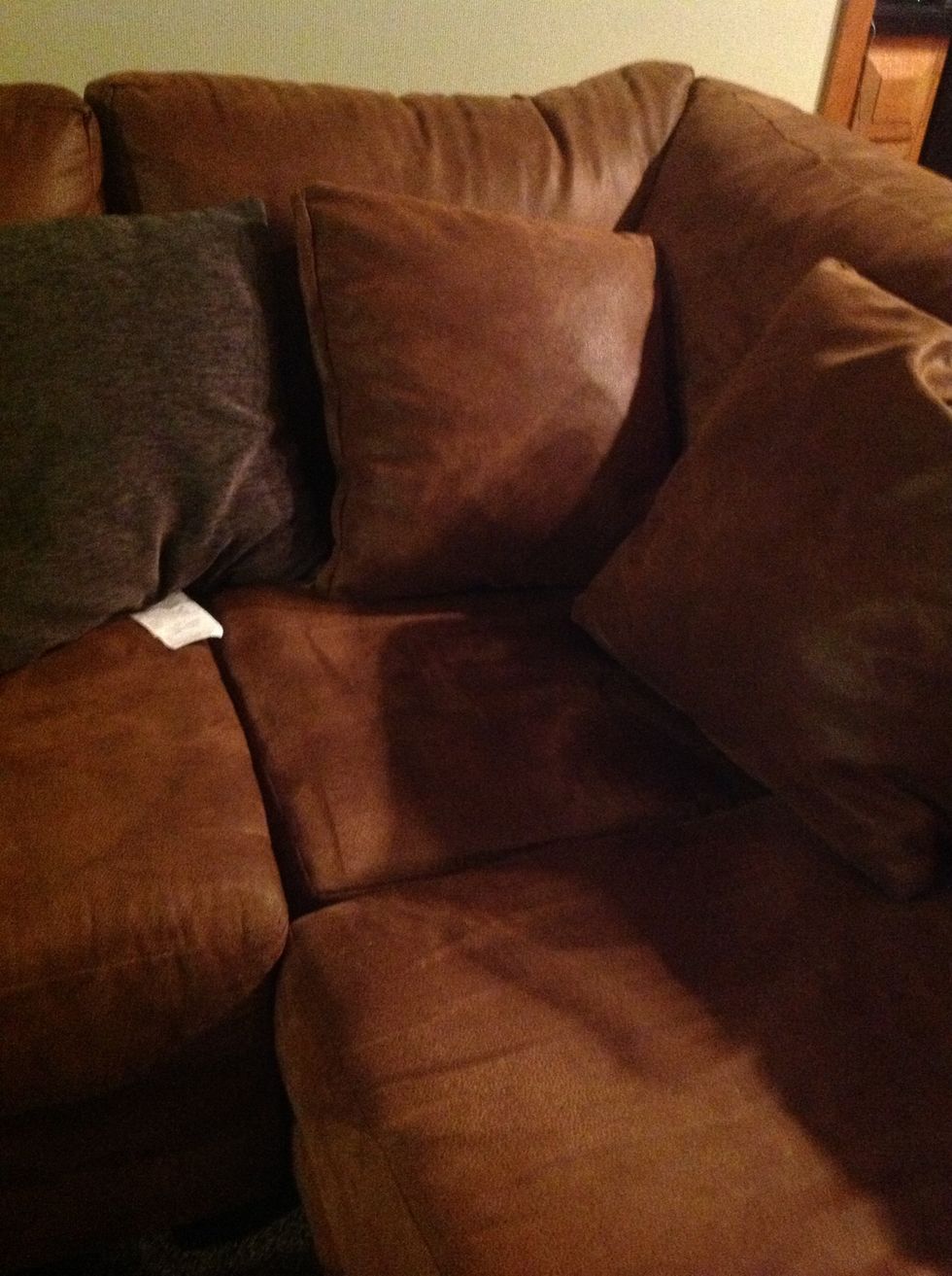 Create a cozy spot with your pillows in the corner of the couch