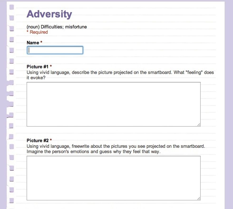 Create a google form that students can quickly access.