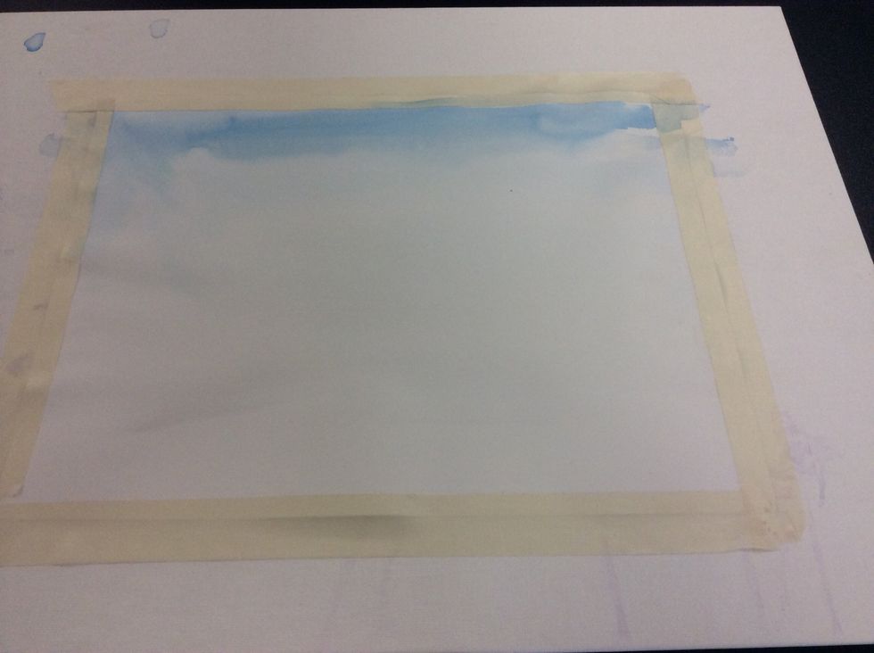 Create a graduated wash and let it dry