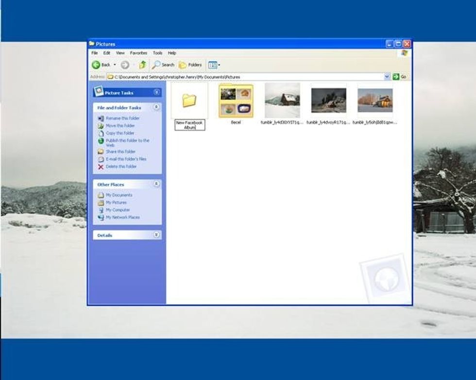 Create a new folder anywhere on your computer to store the photos you want to use to create your album