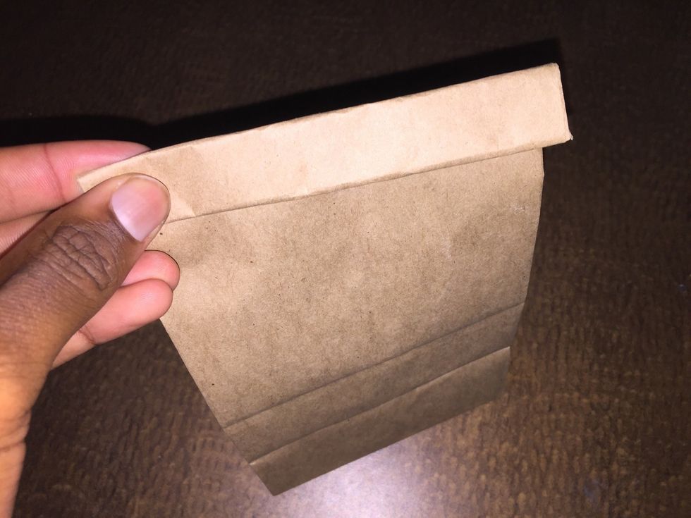 Create a seal on the bag by folding the top a few times over