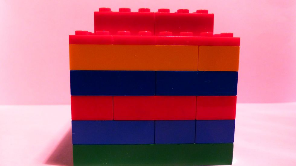 Create a thick 6x6 on the inner row of the thin layer with a 2x2 hole in the center.