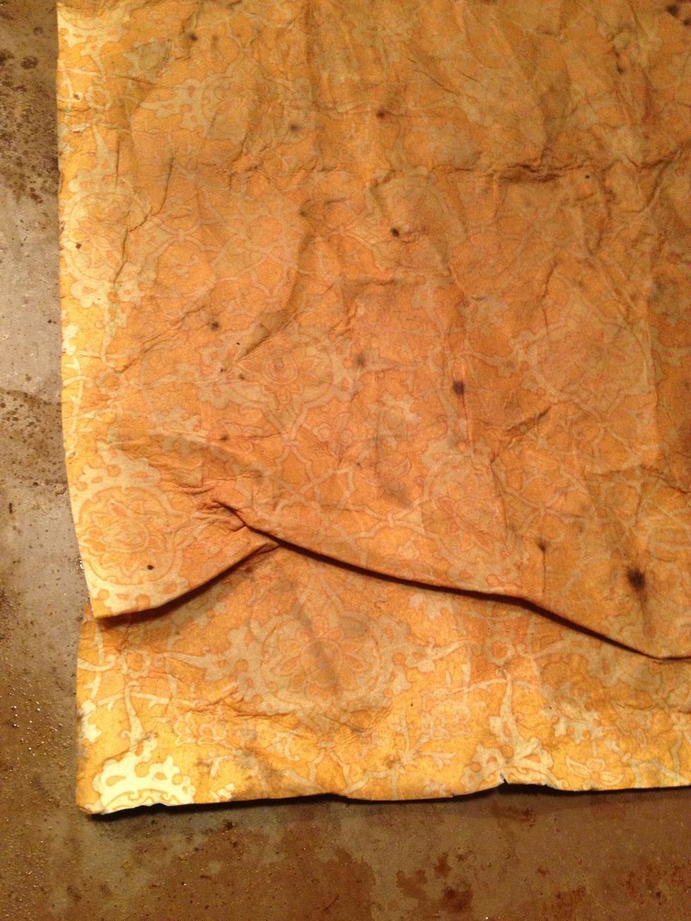 create a variety of folds. make them very random and at varying angles.