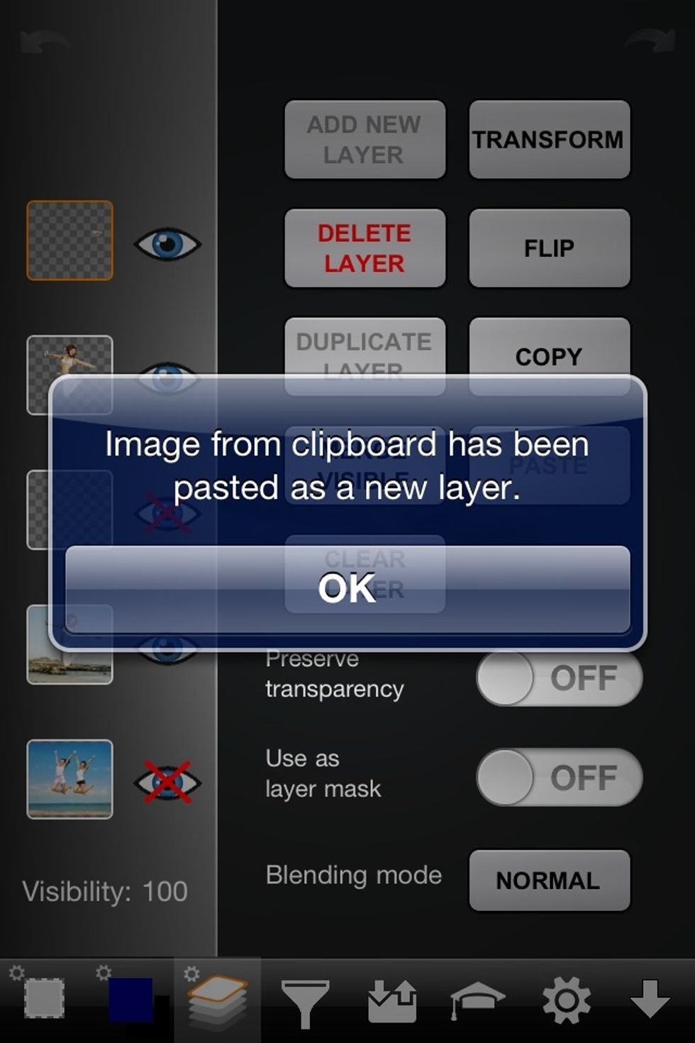 Create another blank layer and paste the section you just copied (hand) onto the new layer.