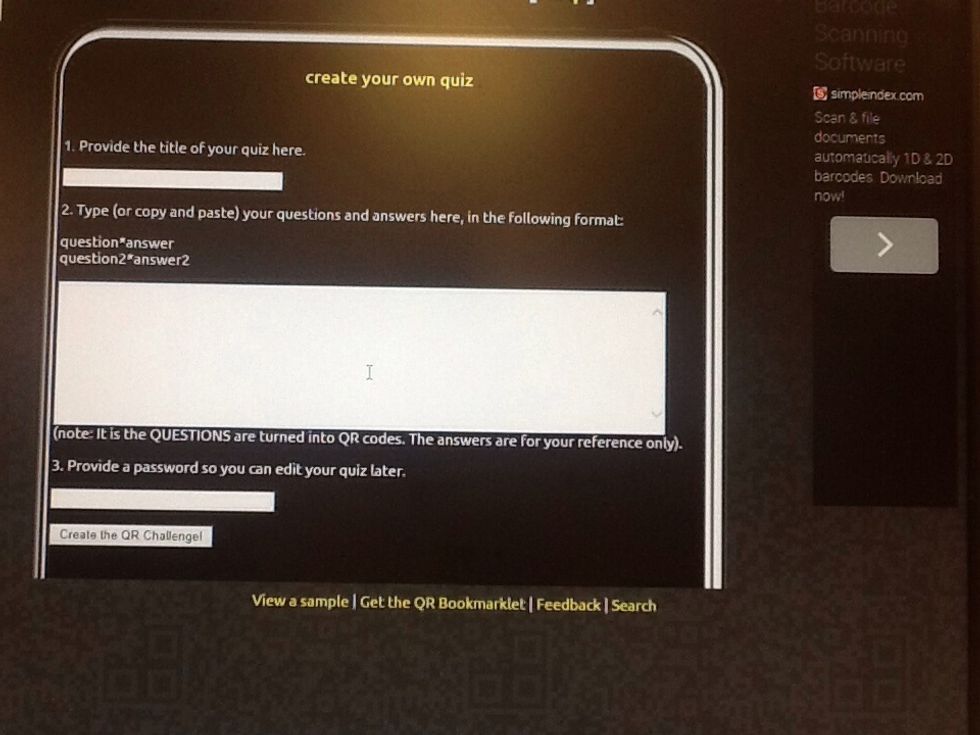 Create quiz type up to 6 questions with min. of 5 questions Put *no answer You can put an answer the students will not see it. Put a password for your reference