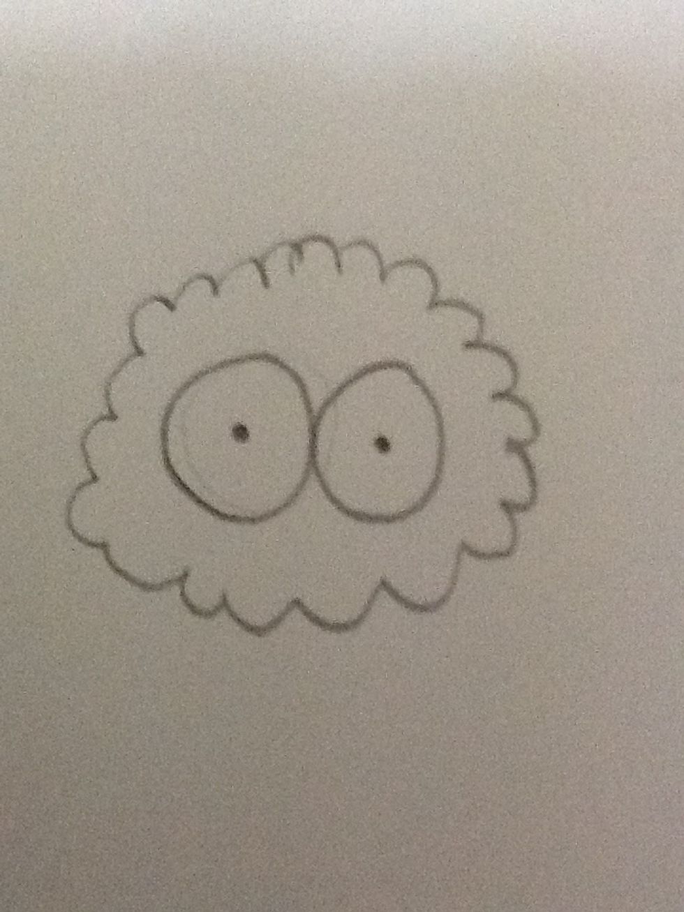 Create semi-circles around the eyes this will be the body.