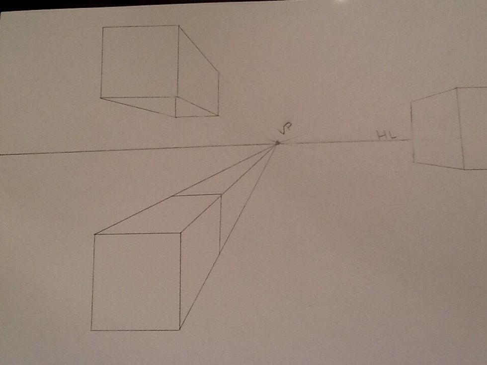 Create the back of the box using a parallel vertical line and a horizontal line.