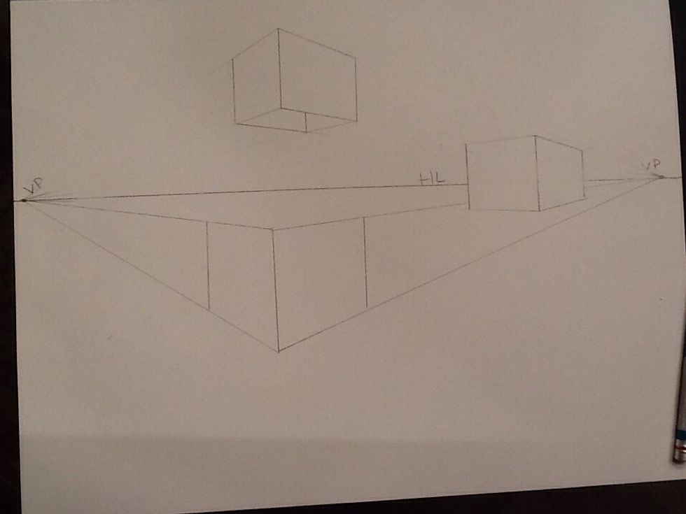 Create the sides of you box with 2 parallel vertical lines.