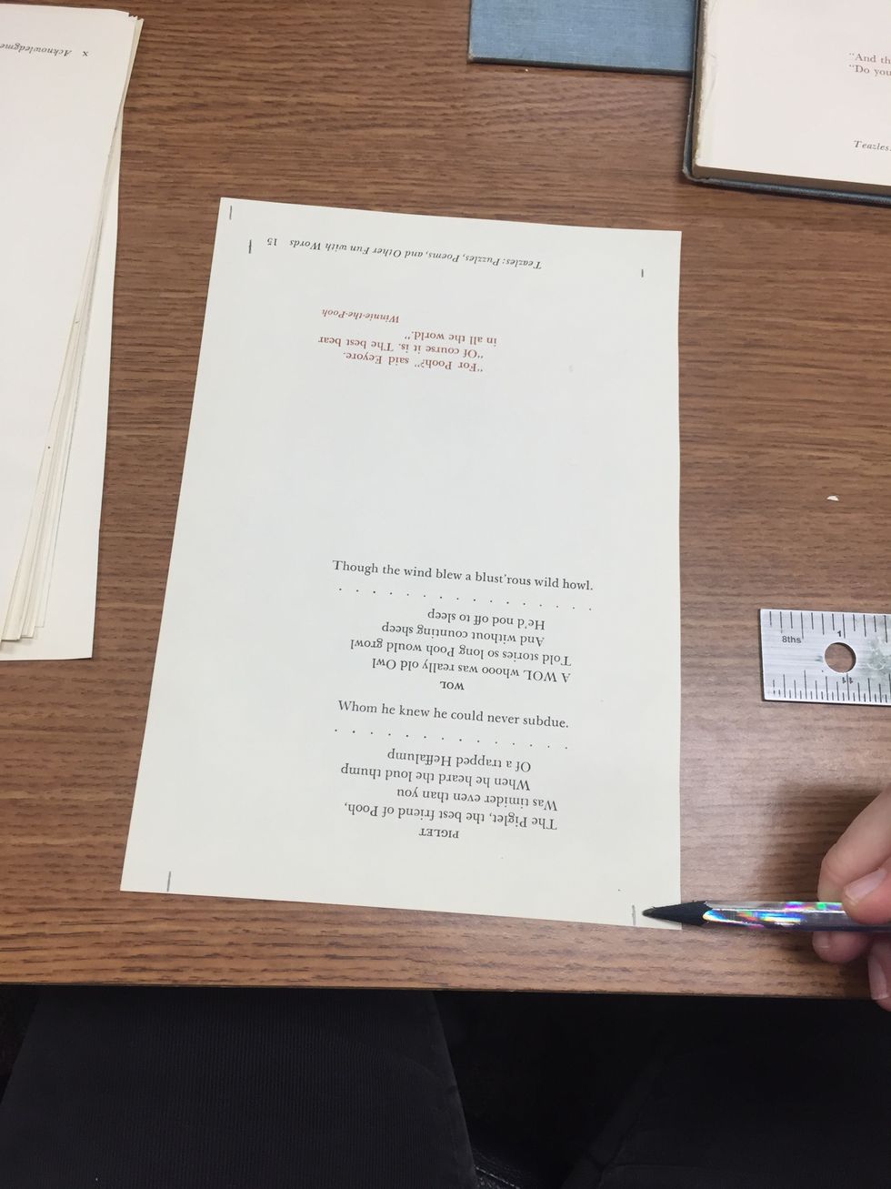 Create this line on both sides of the first (page 1 for me) and last (page 12 for me) of the book.