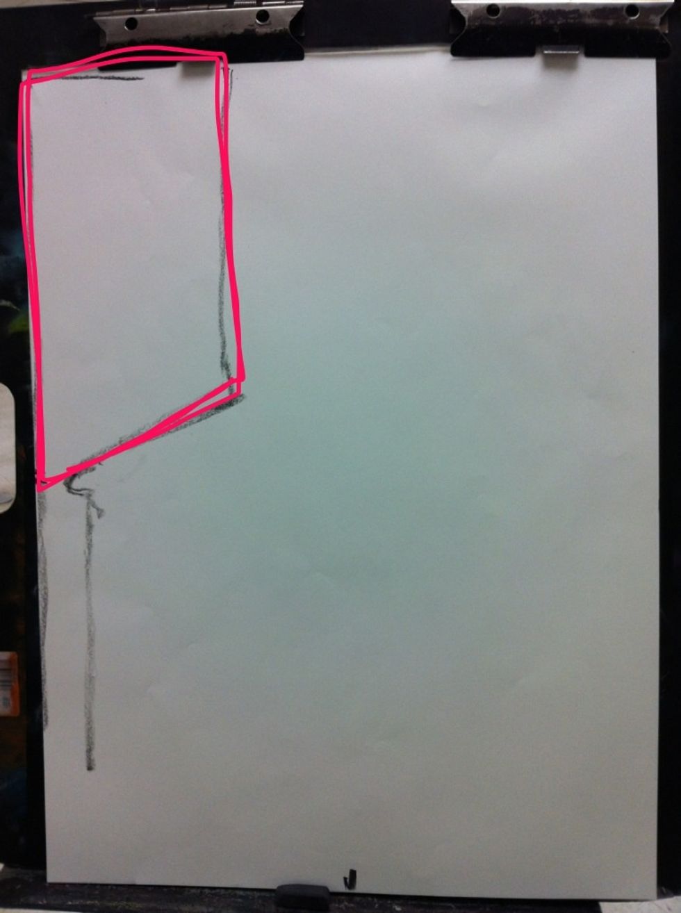 Create those negatives spaces first.