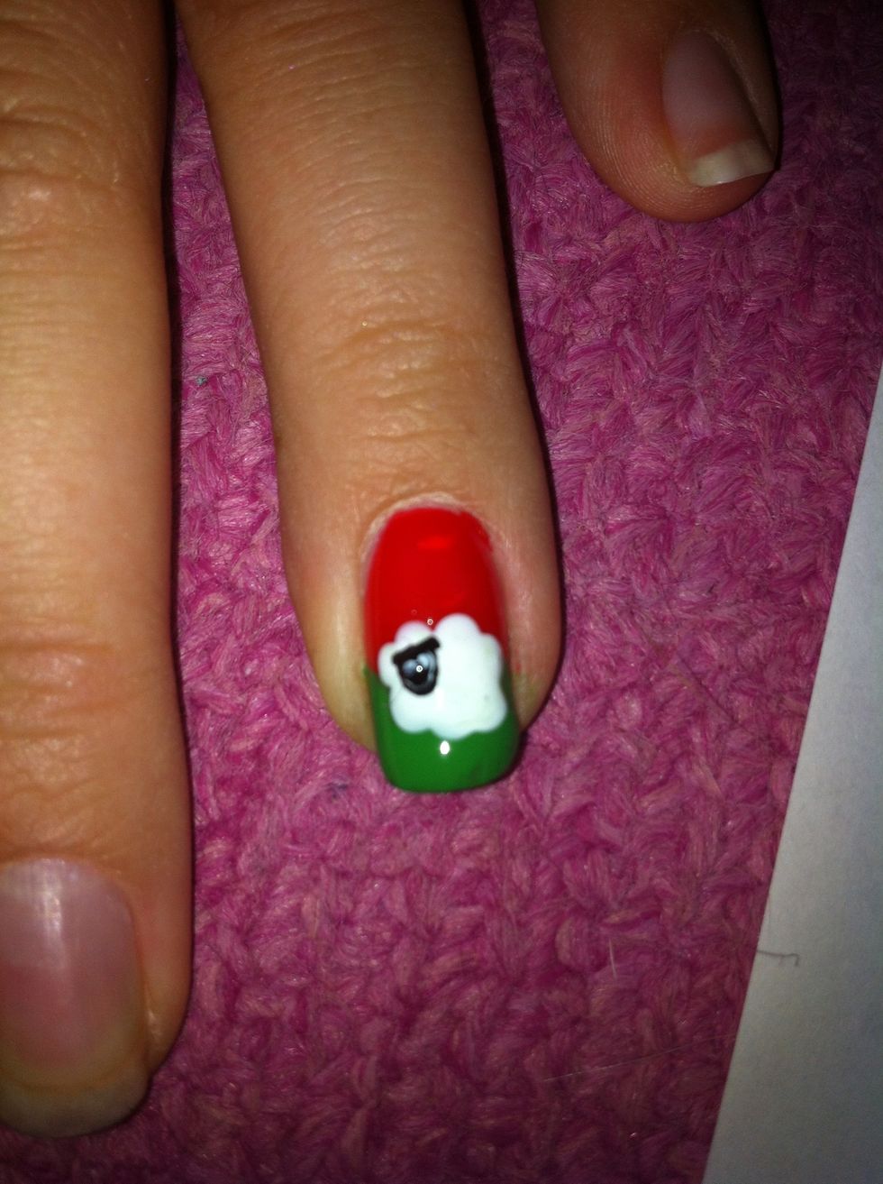 Create two small dots as eyes.