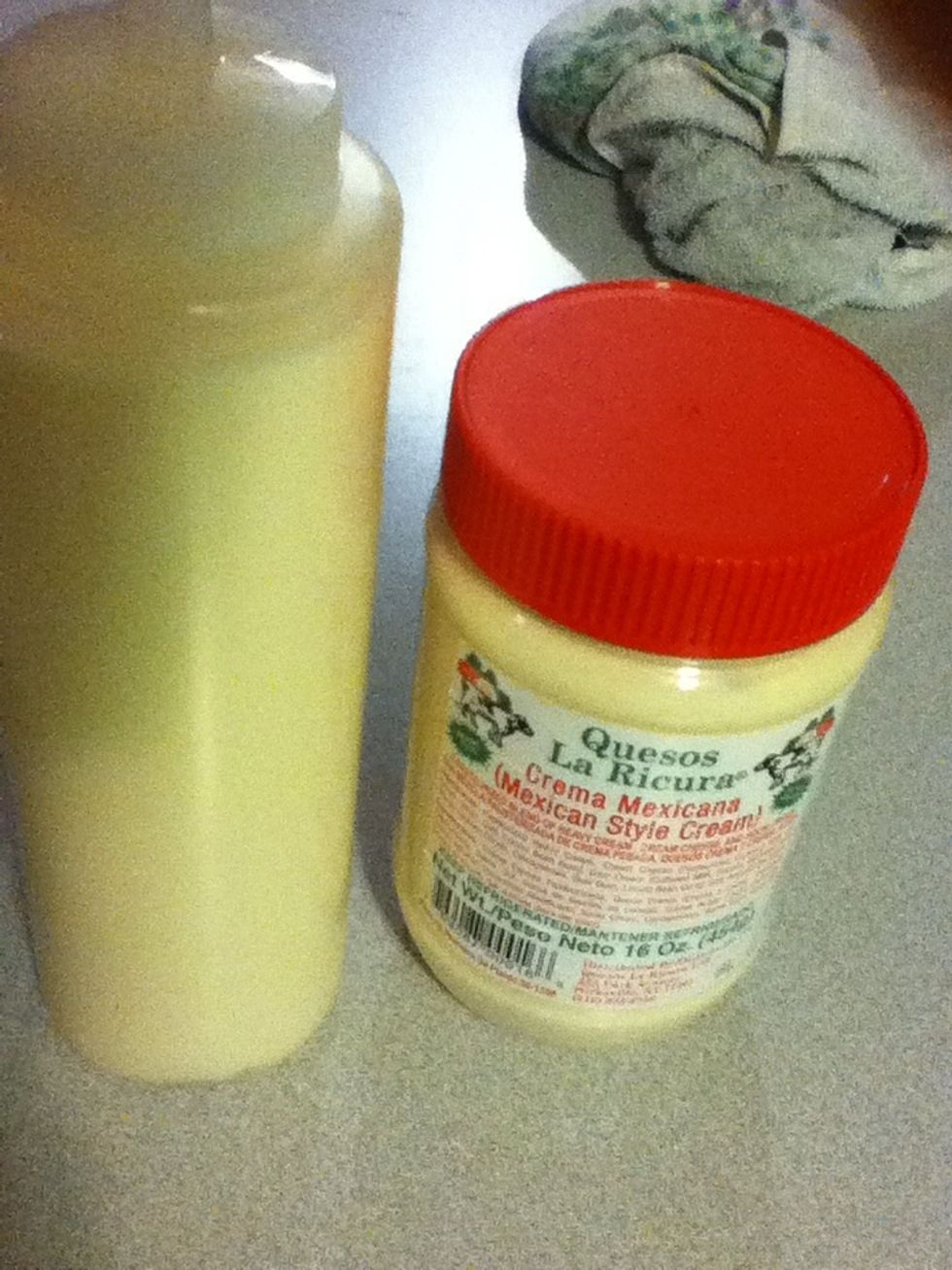 Crema is a very liquid type of sour cream used in Latin cooking. I suggest keeping it in a condiment squeeze bottle in your fridge.