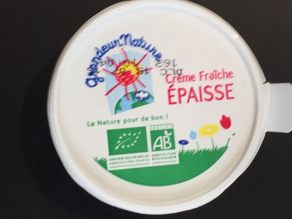 'Creme fraiche' thick cream or clotted cream would b an ideal companion.