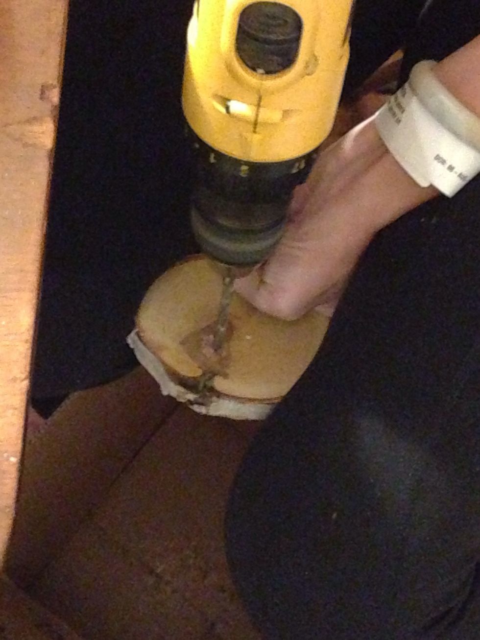 Cristina's Fab Craft Party Project!... Saw a tree branch into discs and drill a hole through each disc.