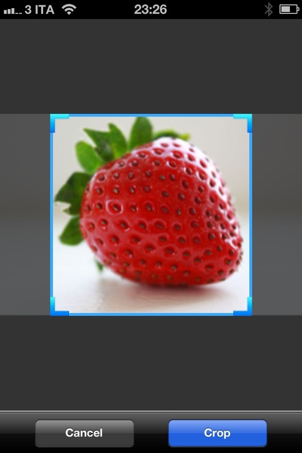 Crop the selected image to make it squared