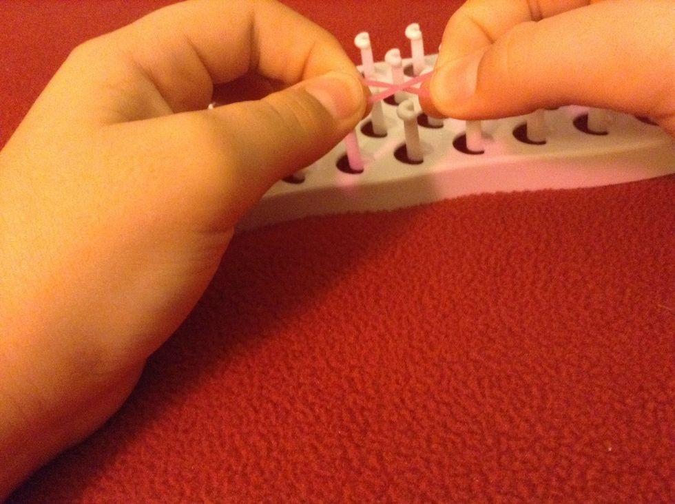 Cross the rubber band