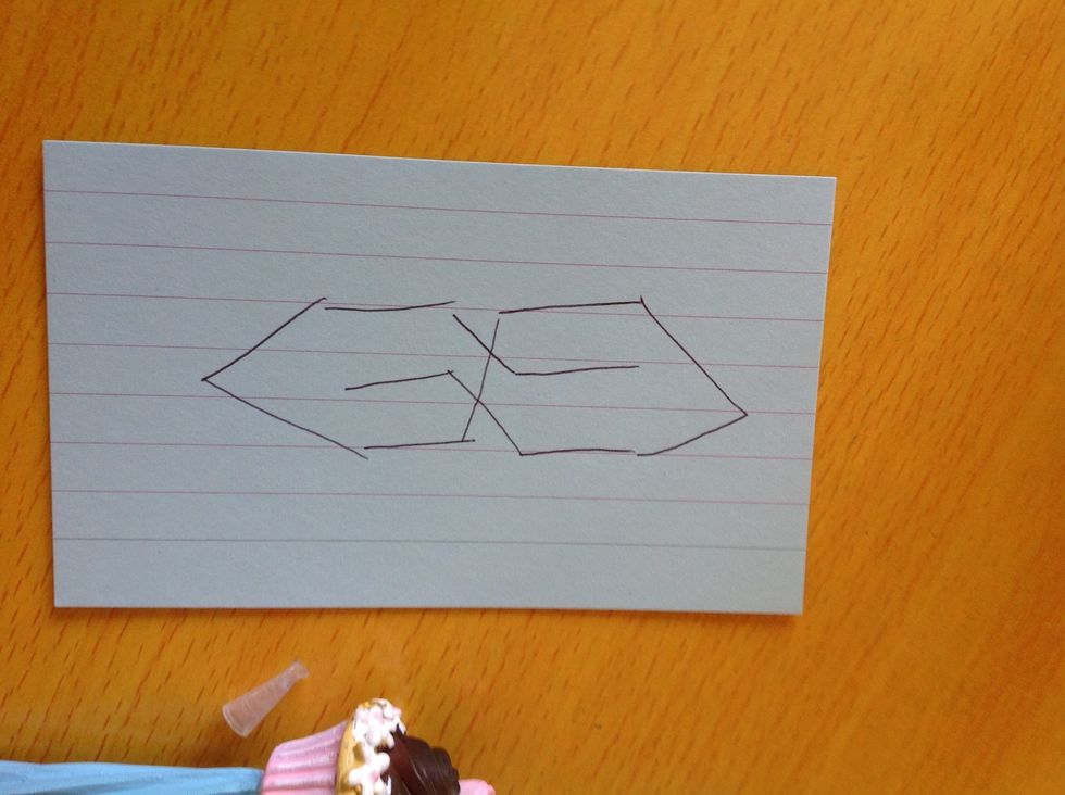 Cross them together like a triangle from the top sides\ud83d\ude0c