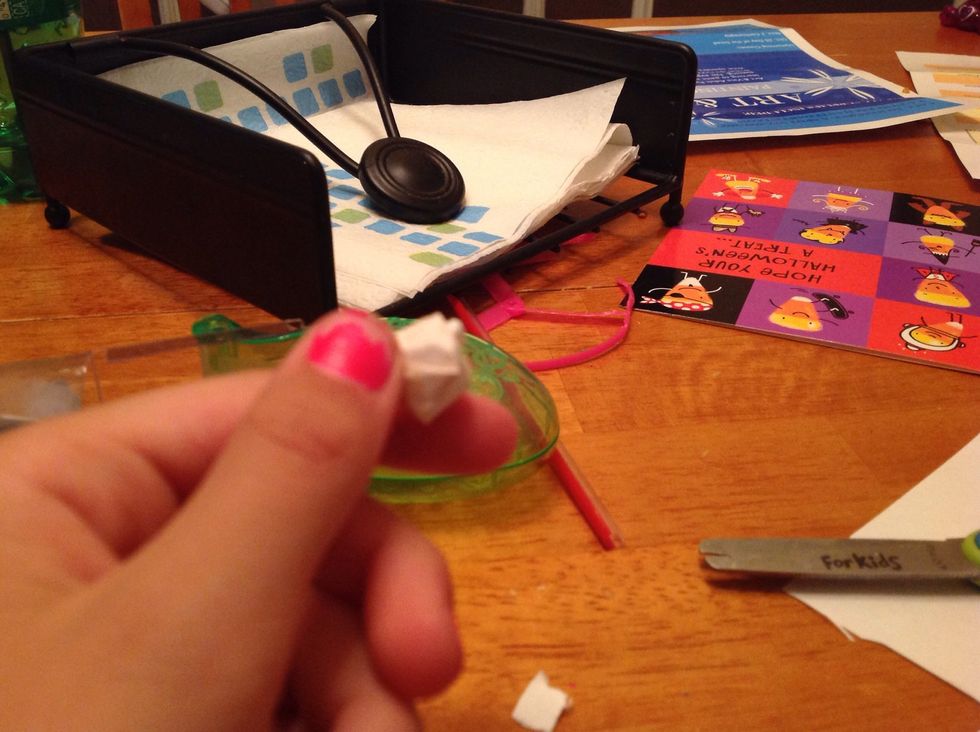 Crumble it up and put it in your box as a hamster