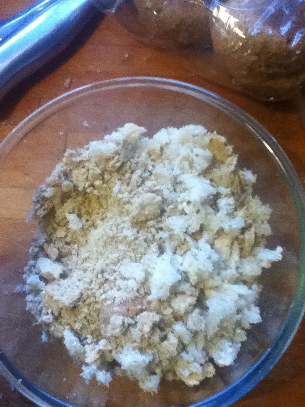 Crumble oat cakes (and bread if not using bought crumbs)